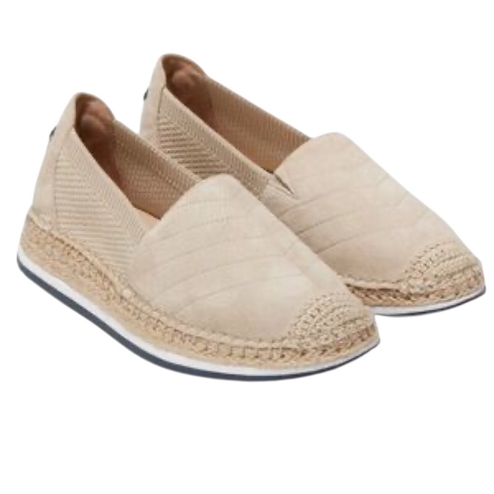 $130 NWOB COLE HAAN Cloudfeel Stitchlite Espadrilles Tan Wedge Flats Wmns Sz 9.5